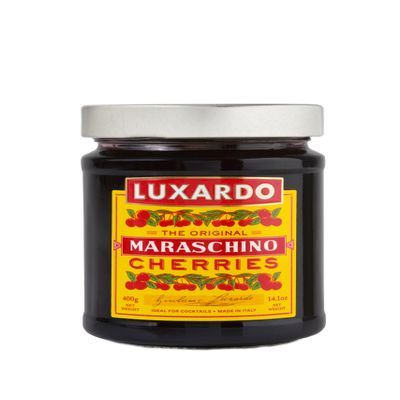 Luxardo The Original Maraschino Cherries | Gourmet Italian Maraschino Cherries | Ideal for Cocktails and Desserts, 400g Jar