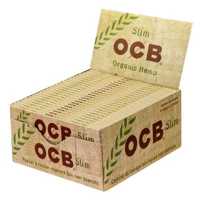 1 box OCB Slim King Size Organic Unbleached Rolling paper - 1600 papers