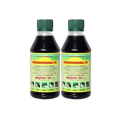 Mahabhringraj Ayurvedic Hair Oil - 2 Bottles of 200 ml Each