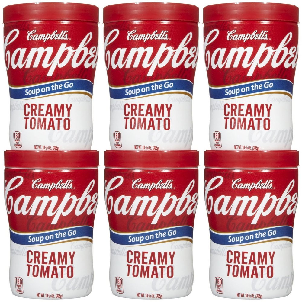 Campbell's On The Go Creamy Tomato Soup, 11.1 oz - Pack of 6