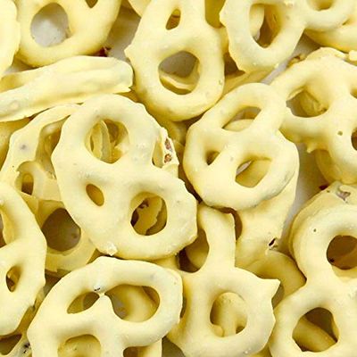 Jellybean Foods Lemon Cream Yogurt Pretzels - Pretzels With Lemon Yogurt Coat - Creamy Lemon Yogurt Pretzels - Lemon Curd Pretzels - Pretzels dipped in Lemon Yogurt (1 LB)