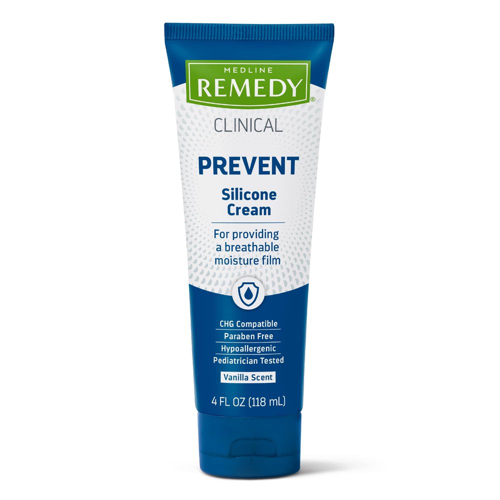 Medline Remedy Clinical Silicone Cream, Vanilla Scented, 4 oz.