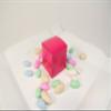 Colored Favor Square Boxes- 2 x 2 Inches X 25 pieces (Fushsia) view 1