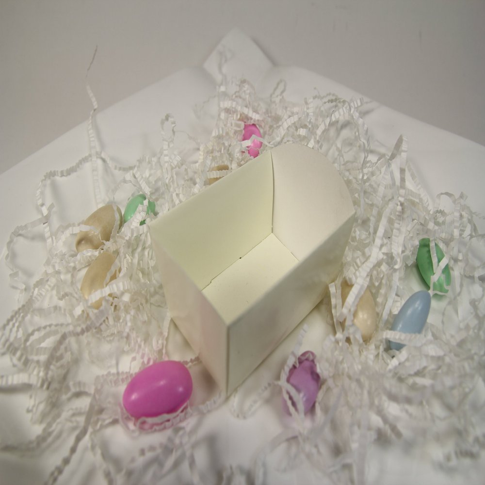 Party Favor Tray-Like Boxes- 2.75 x 1.75 x 1.75 Inches X 25 Pieces (Ivory)