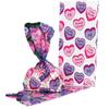 12 VALENTINE Conversation HEART PARTY Favor Cellophane GOODY Bags/CELLO Gift/LOOT BAGS for VALENTINE'S DAY Parties/FAVOR/COOKIES/SWEETS/Dozen view 1