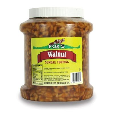 Fox's Walnut Sundae Topping 64 oz (1/2 Gallon)