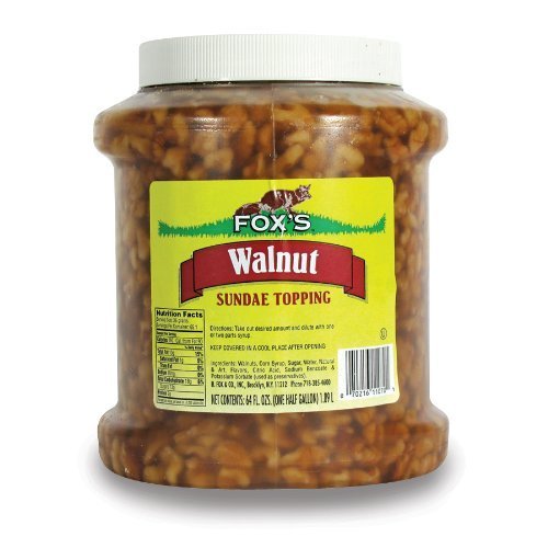 Fox's Walnut Sundae Topping 64 oz (1/2 Gallon)
