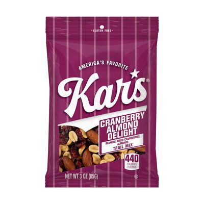 Kars Nuts Cranberry Almond Delight Trail Mix, 3 oz  Grab & Go Bags, Individual Snack Packs (Pack of 42), Gluten-Free Trail Mix Snack
