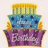 1/4 Sheet ~ Happy Birthday Cake ~ Edible Cake/Cupcake Topper!!! view 1