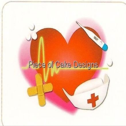 2" Round ~ Nursing ~ Edible Cake/Cupcake Topper!!!