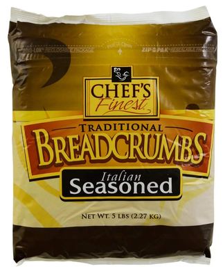 Medium Seasoned Crumbled Bread 6 Bag Per Case, 5 Pound Each