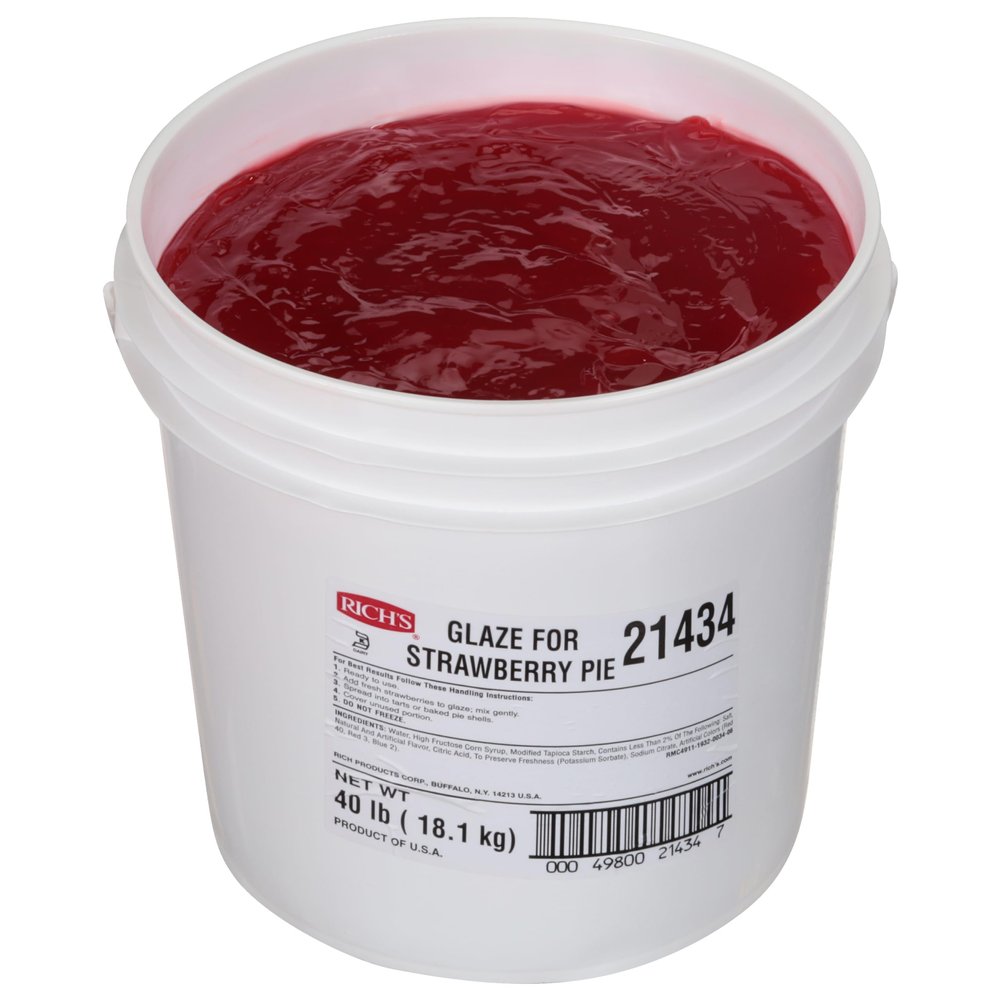 Rich Glaze for Strawberry Pie, 40 Pound - 1 each