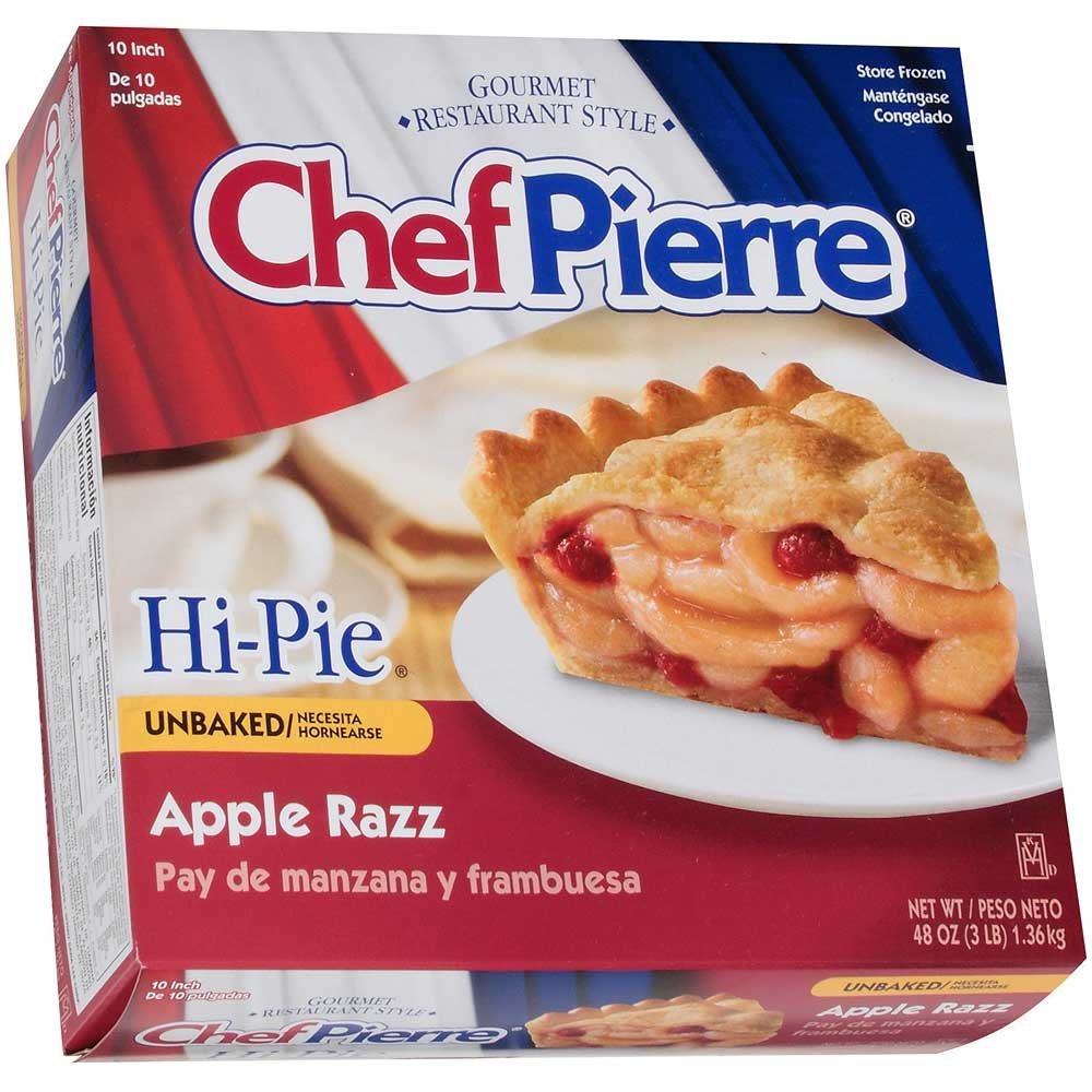 Sara Lee Chef Pierre Unbaked Apple Raspberry Hi Pie, 10 inch -- 6 per case.