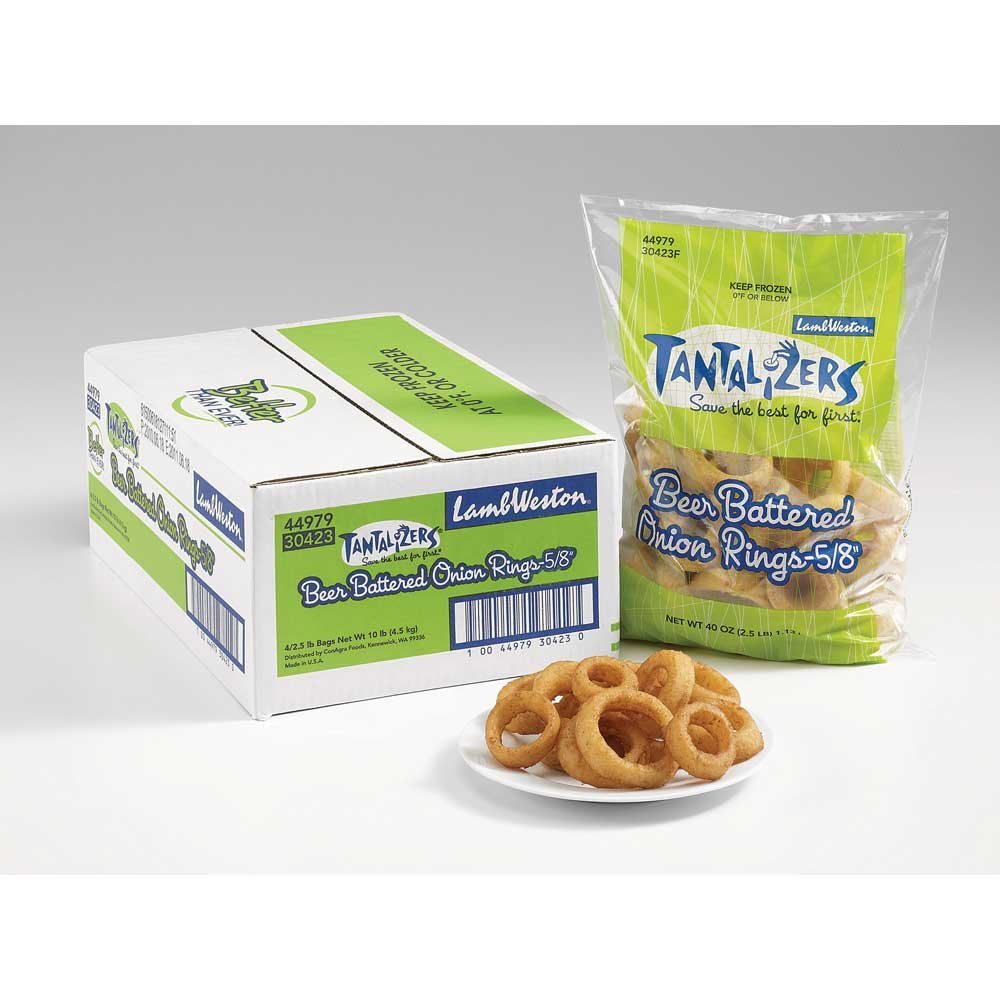 Lamb Weston Tantalizers Beer Battered Onion Ring - Appetizer, 2.5 Pound -- 4 per case.