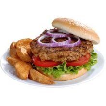 Kings Command Foods Old Fashioned Cooked Beef Steak Burger, 5 Ounce -- 48 per case.