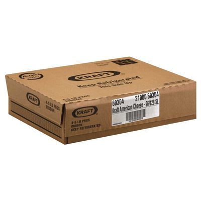 Kraft American Ribbon Sliced Cheese, 5 Pound -- 4 per case.