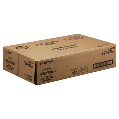 Kraft Philadelphia Garden Vegetable Cream Cheese - Tub, 3 Pound -- 6 per case.