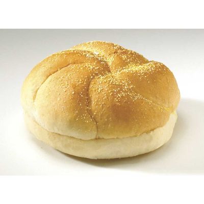 Flowers Foods European Bakers Corn Dusted White Kaiser Sandwich Bun, 4.5 Ounce - 6 per pack -- 12 packs per case.