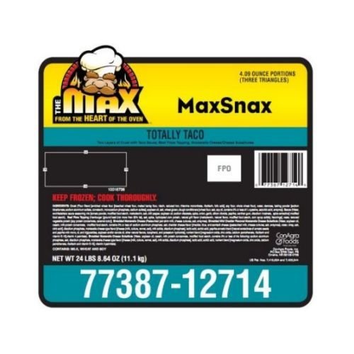The Max Whole Grain Totally Taco Snax, 4.09 Ounce Portion - 96 per pack -- 1 each.