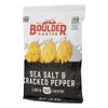 Boulder Canyon Sea Salt and Cracked Pepper Kettle Cooked Potato Chips - 1.5 oz. bag, 55 pre case view 2