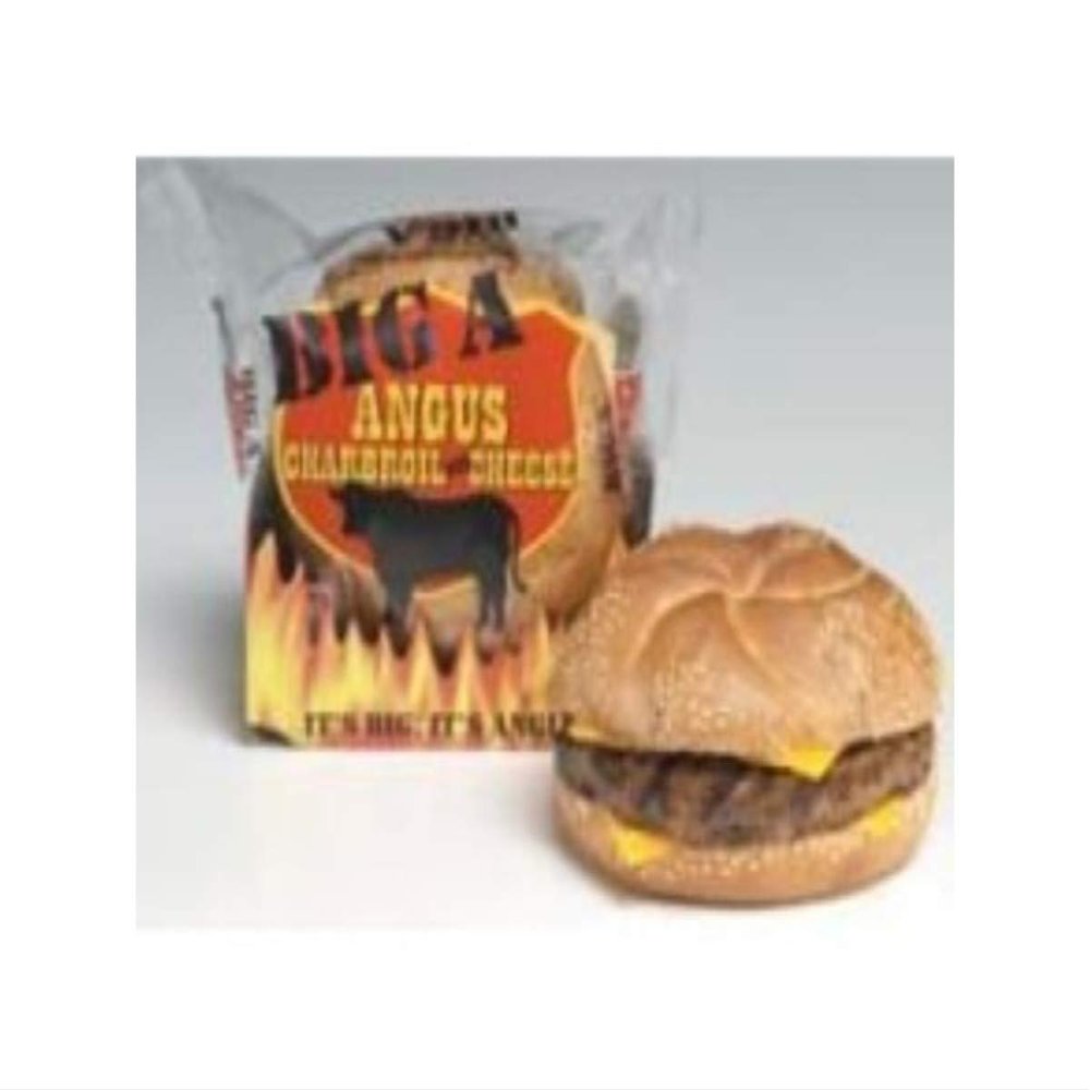 Advance Pierre Big A Angus Charbroil Sandwich with Cheese, 8.51 Ounce -- 12 per case.