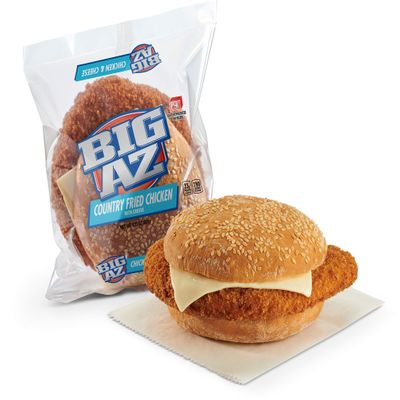 Advance Pierre Big Az Country Fried Chicken Sandwich with Cheese, 9.2 Ounce -- 8 per case.