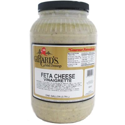 Girards Dressing Feta Cheese Greek Vinaigrette Dressing, 1 Gallon - 2 per case.