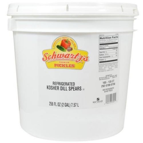 Bay Valley Foods 700A Kosher Spear Dill Pickle, 2 Gallon -- 1 each.