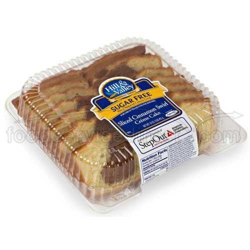 Hill and Valley Cinnamon Swirl Creme Cake - Sliced, 16 Ounce -- 6 per case.