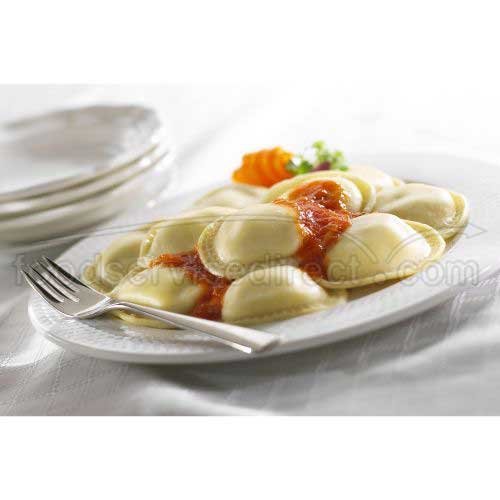 Rosina Food Cheese Ravioli Pasta - Round, 24 Ounce -- 12 per case.