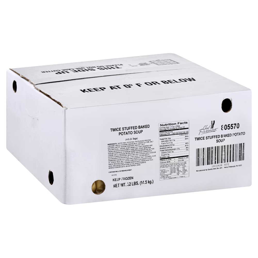 Chef Francisco Twice Baked Stuffed Potato Soup - 8 lb. bag, 4 per case