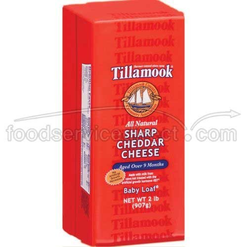 Tillamook Sharp Cheddar Cheese, 2 Pound -- 6 per case.