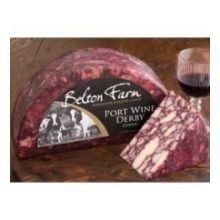 Belton Farm Port Wine Derby Cheese, 4.4 Pound -- 2 per case.