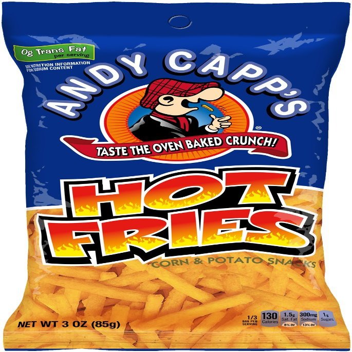 Andy Capp's Hot Fries, 3 oz, 7 Pack