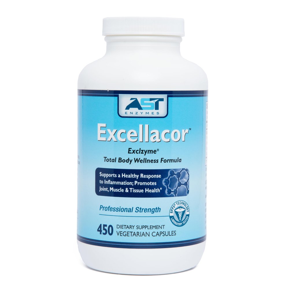Excellacor-450 Systemic Enzyme Supplement  Acid-Resistant Serrapeptase & Proteolytic Enzymes  Supports Healthy Inflammation Response, Joint Function & Circulation  450 Vegetarian Capsules