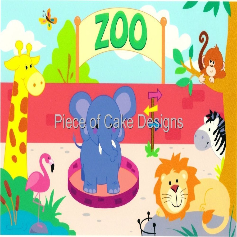 2" Round ~ Little Zoo Animals Birthday ~ Edible Cake/Cupcake Topper!!!