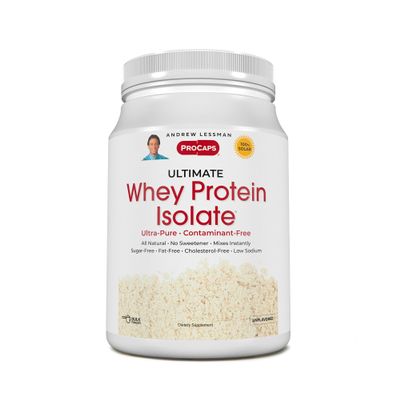 ANDREW LESSMAN Ultimate Whey Protein Isolate 30 Servings - Supports Workout Recovery and Lean Muscle Non-GMO, No Added Flavors, Fat-Free, Sugar and Sweetener-Free, Certified Kosher. No Additives