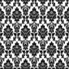 2" Round ~ Damask Black on White Wedding Background ~ Edible Cake/Cupcake Topper - D799 view 1