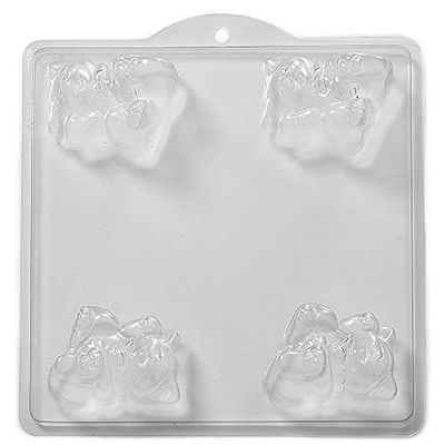World of Moulds 4 Cavity 3D Cat Soap/Bath Bomb Mold M03