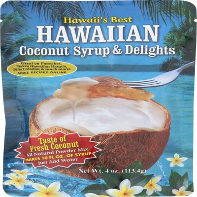 Kauai Tropical Syrup Hawaiian Coconut Syrup and Delights, 4 Ounce