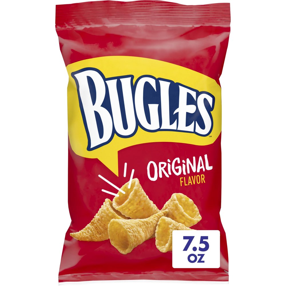 Bugles Original Crispy Corn Snacks, Snack Bag, 7.5 oz
