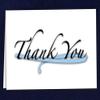 12 Light Blue Ribbon Thank You Cards for Prostate Cancer Awareness view 2