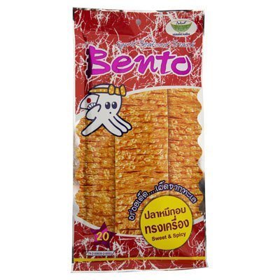 2 X 24 Grams Bento Baked Squid Sweet and Spicy Flavour Snack 'S Thailand