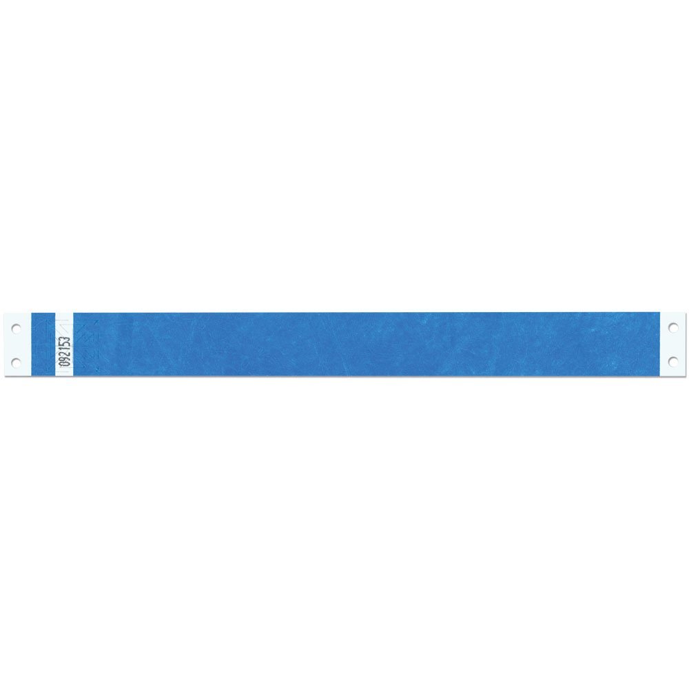 Tyvek Wristbands Securband 1 Inch - Economical Water Resistant and Comfortable - Blue - 1000 Pieces Per Box