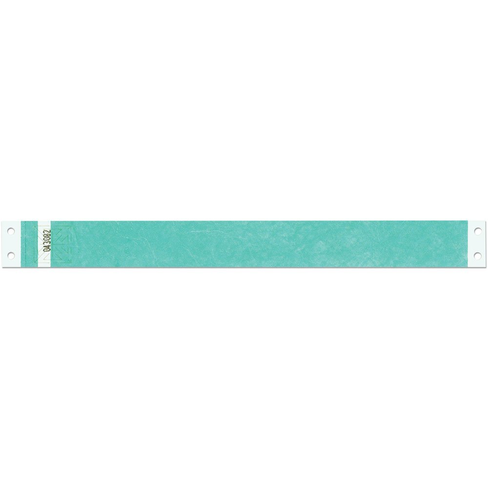 Tyvek Wristbands - Securband 1 Inch - Economical Water Resistant and Comfortable - Aqua - 1000 Pieces Per Box
