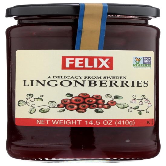 Felix Wild Natural Lingonberries -- 14.5 oz Each / Pack of 2