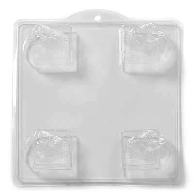World of s 4 Cavity Santa with Sack Soap/Bath Bomb Mold M06