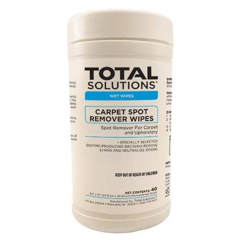 Total Solutions Carpet Spot Remover Wipes - 6 Canister Case