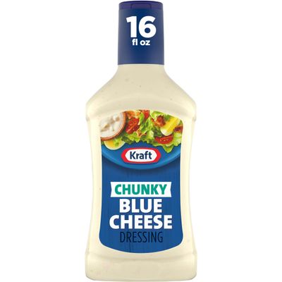 Kraft Dressing, 1 Bottle, for Salads and Dipping, Chunky Blue Cheese, No High-Fructose Corn Syrup, No Artificial Flavors, 16 oz