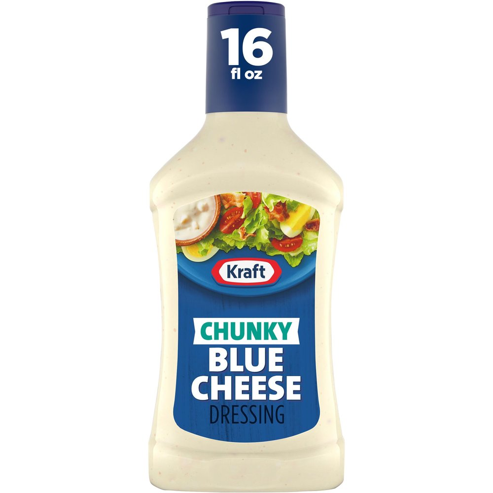 Kraft Dressing, 1 Bottle, for Salads and Dipping, Chunky Blue Cheese, No High-Fructose Corn Syrup, No Artificial Flavors, 16 oz